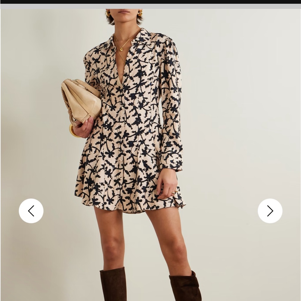 NWT ULLA JOHNSON Roanne Crepe Mini Dress Sz 12
